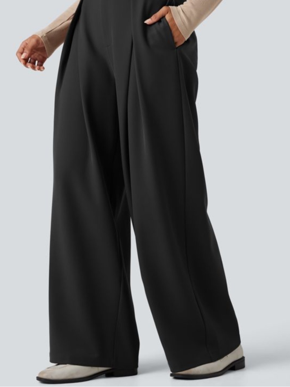 Halara Halara High-waisted Work Wide-leg Pants with Pockets medium